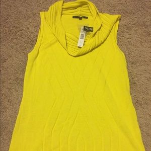 Antonio Melani bright yellow cowl neck sleeveless